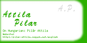 attila pilar business card